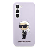 Husa pentru Samsung Galaxy S23 Plus, Karl Lagerfeld Silicone (KLHCS23MSNIKBCU), mov