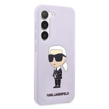 Husa pentru Samsung Galaxy S23 Plus, Karl Lagerfeld Silicone (KLHCS23MSNIKBCU), mov