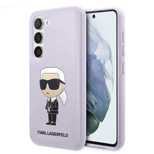 Husa pentru Samsung Galaxy S23 Plus, Karl Lagerfeld Silicone (KLHCS23MSNIKBCU), mov