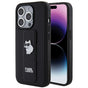 Husa pentru iPhone 14 Pro, Karl Lagerfeld Saffiano Gripstand (KLHCP14LGSACHPK), negru