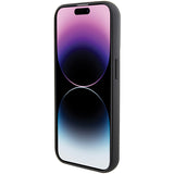 Husa pentru iPhone 14 Pro, Karl Lagerfeld Saffiano Gripstand (KLHCP14LGSACHPK), negru