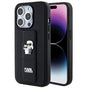 Husa pentru iPhone 14 Pro, Karl Lagerfeld Saffiano Gripstand (KLHCP14LGSAKCPK), negru