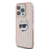 Husa pentru iPhone 14 Pro, Karl Lagerfeld IML Lux (KLHCP14LHKLPCHP), roz