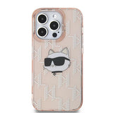 Husa pentru iPhone 14 Pro, Karl Lagerfeld IML Lux (KLHCP14LHKLPCHP), roz
