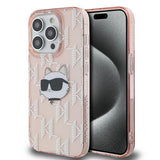 Husa pentru iPhone 14 Pro, Karl Lagerfeld IML Lux (KLHCP14LHKLPCHP), roz
