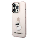 Husa pentru iPhone 14 Pro, Karl Lagerfeld Hardcase (KLHCP14LHNCHTCP), roz