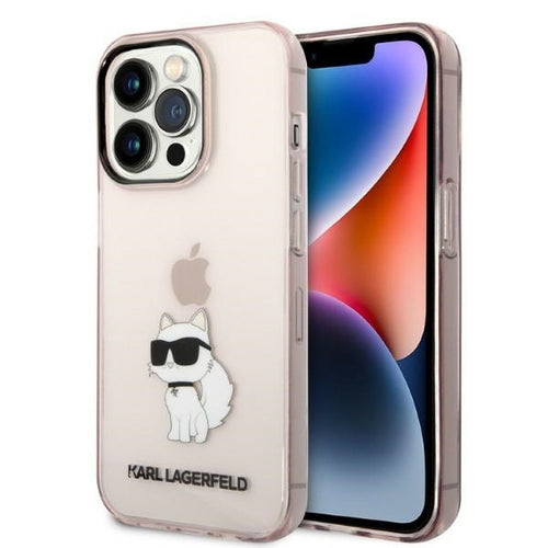 Husa pentru iPhone 14 Pro, Karl Lagerfeld Hardcase (KLHCP14LHNCHTCP), roz