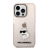 Husa pentru iPhone 14 Pro, Karl Lagerfeld Hardcase (KLHCP14LHNCHTCP), roz