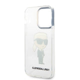 Husa pentru iPhone 14 Pro, Karl Lagerfeld Hardcase Transparent (KLHCP14LHNIKTCT), transparenta