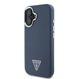 Husa pentru iPhone 16, Guess Grained Triangle MagSafe (GUHMP16SPGTSPSK), negru
