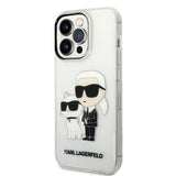 Husa pentru iPhone 14 Pro, Karl Lagerfeld Hardcase Glitter (KLHCP14LHNKCTGT), transparenta
