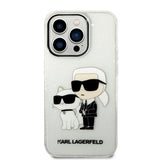 Husa pentru iPhone 14 Pro, Karl Lagerfeld Hardcase Glitter (KLHCP14LHNKCTGT), transparenta