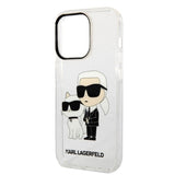 Husa pentru iPhone 14 Pro, Karl Lagerfeld Hardcase Glitter (KLHCP14LHNKCTGT), transparenta