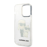 Husa pentru iPhone 14 Pro, Karl Lagerfeld Hardcase Glitter (KLHCP14LHNKCTGT), transparenta