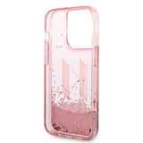 Husa pentru iPhone 14 Pro, Karl Lagerfeld Hardcase Glitter (KLHCP14LLBKLCP), roz