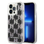 Husa pentru iPhone 14 Pro, Karl Lagerfeld Hardcase Liquid Glitter (KLHCP14LLMNMK), negru