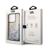 Husa pentru iPhone 14 Pro, Karl Lagerfeld Hardcase Liquid Glitter (KLHCP14LLCKVK), negru
