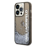 Husa pentru iPhone 14 Pro, Karl Lagerfeld Hardcase Liquid Glitter (KLHCP14LLCKVK), negru