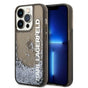 Husa pentru iPhone 14 Pro, Karl Lagerfeld Hardcase Liquid Glitter (KLHCP14LLCKVK), negru