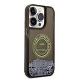 Husa pentru iPhone 14 Pro, Karl Lagerfeld Hardcase Liquid Glitter (KLHCP14LLCRSGRK), negru