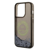 Husa pentru iPhone 14 Pro, Karl Lagerfeld Hardcase Liquid Glitter (KLHCP14LLCRSGRK), negru
