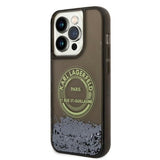 Husa pentru iPhone 14 Pro, Karl Lagerfeld Hardcase Liquid Glitter (KLHCP14LLCRSGRK), negru