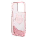 Husa pentru iPhone 14 Pro, Karl Lagerfeld Hardcase Glitter (KLHCP14LLNCHCP), roz