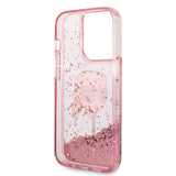 Husa pentru iPhone 14 Pro, Karl Lagerfeld Hardcase Glitter (KLHCP14LLNKHCP), roz
