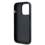 Husa pentru iPhone 14 Pro, Karl Lagerfeld Diagonal Quilted Script (KLHCP14LPQDSMGK), negru