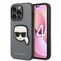 Husa pentru iPhone 14 Pro, Karl Lagerfeld Saffiano (KLHCP14LSAPKHG), argintiu