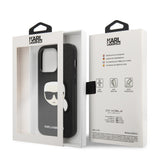 Husa pentru iPhone 14 Pro, Karl Lagerfeld Saffiano (KLHCP14LSAPKHK), negru