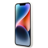 Husa pentru iPhone 14 Pro, Karl Lagerfeld Silicone (KLHCP14LSNIKBCH), alb