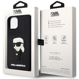 Husa pentru iPhone 14 Plus, Karl Lagerfeld 3D Design (KLHCP14M3DRKINK), negru