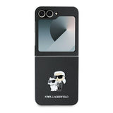 Husa pentru Samsung Galaxy Z Flip6, Karl Lagerfeld Saffiano (KLHCZF6SAPKCNPK), negru