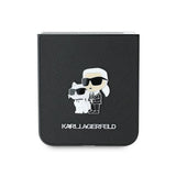 Husa pentru Samsung Galaxy Z Flip6, Karl Lagerfeld Saffiano (KLHCZF6SAPKCNPK), negru