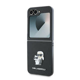 Husa pentru Samsung Galaxy Z Flip6, Karl Lagerfeld Saffiano (KLHCZF6SAPKCNPK), negru