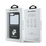 Husa pentru Samsung Galaxy Z Flip6, Karl Lagerfeld Saffiano (KLHCZF6SAPKCNPK), negru