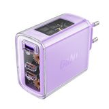 Incarcator retea Acefast Exploration Series (A45), 2 x USB-C, USB, GaN, PD65W, Incarcare rapida, gri