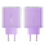 Incarcator retea Acefast Exploration Series (A45), 2 x USB-C, USB, GaN, PD65W, Incarcare rapida, gri