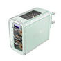Incarcator retea Acefast Exploration Series (A45), 2 x USB-C, USB, GaN, PD65W, Incarcare rapida, verde