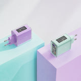 Incarcator retea Acefast Exploration Series (A45), 2 x USB-C, USB, GaN, PD65W, Incarcare rapida, gri