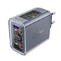 Incarcator retea Acefast Exploration Series (A45), 2 x USB-C, USB, GaN, PD65W, Incarcare rapida, gri