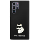 Husa pentru Samsung Galaxy S24 Ultra, Karl Lagerfeld Silicone (KLHCS24LSNCHBCK), negru