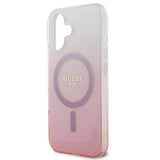 Husa pentru iPhone 16 Plus, Guess IML Glitter Gradient MagSafe (GUHMP16MHGRCELW), maro