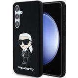 Husa pentru Samsung Galaxy S24 Plus, Karl Lagerfeld Silicone (KLHCS24MSNIKBCK), negru