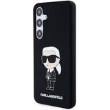 Husa pentru Samsung Galaxy S24 Plus, Karl Lagerfeld Silicone (KLHCS24MSNIKBCK), negru