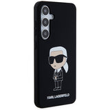Husa pentru Samsung Galaxy S24 Plus, Karl Lagerfeld Silicone (KLHCS24MSNIKBCK), negru