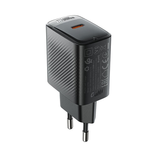 Incarcator retea Acefast (A104), USB-C, PD25W, GaN Technology, Incarcare rapida Compatibility, negru