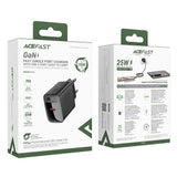 Incarcator retea Acefast (A104), USB-C, PD25W, GaN Technology, Incarcare rapida Compatibility, negru