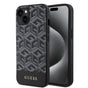 Husa pentru iPhone 15, Guess GCube Stripes MagSafe (GUHMP15SHGCFSEK), negru